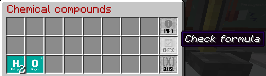 putting hydrogen and oxygen into the chemical compounder