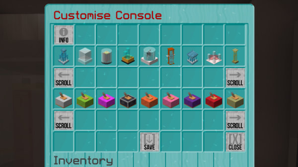 Customise Console button
