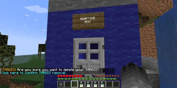 TARDIS exterminate confirmation message